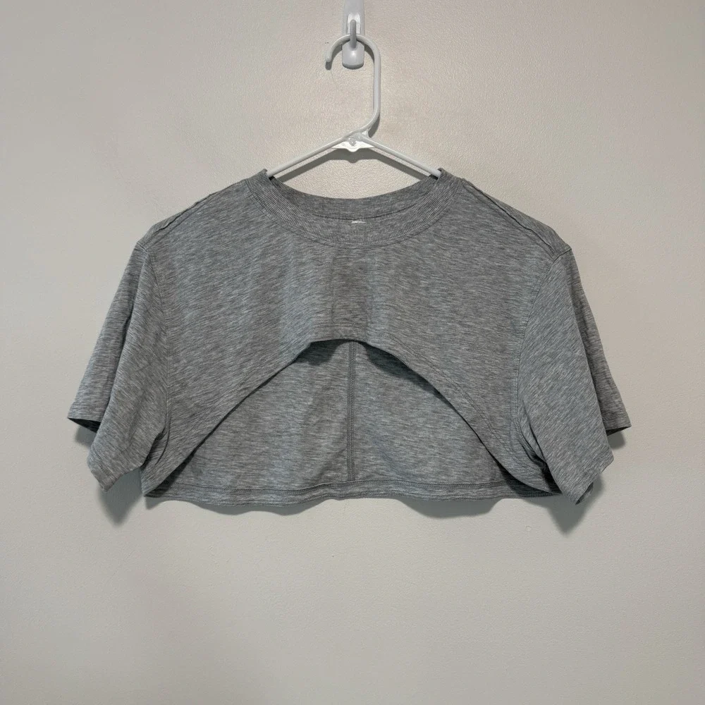 Lululemon All Yours Boyfriend Ultra Crop Heathered Core Light Grey Size 6